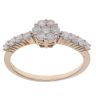 9ct Yellow Gold 0.50ct Brilliant Cut Diamond Daisy Cluster Ring