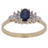 18ct Yellow Gold 0.15ct Diamond and Sapphire Ring