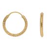22ct Yellow Gold Diamond Cut Hoop Earrings