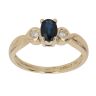 18ct Yellow Gold 0.08ct Diamond and Sapphire Ring