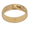 22ct Yellow Gold Diamond Cut Matte Wedding Band 4mm