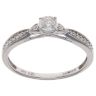 9ct White Gold 0.20ct Brilliant Cut Diamond Solitaire Ring
