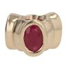 14ct Yellow Gold Pandora Oval Ruby Three Stone Charm