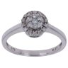 9ct White Gold 0.25ct Brilliant Cut Diamond Cluster Ring