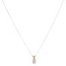 9ct Yellow Gold Cubic Zirconia Single Stone Pendant and Chain 18"