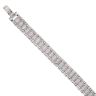 9ct White Gold Cubic Zirconia Watch Style Strap Bracelet 6"