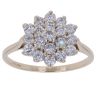 9ct Yellow Gold Cubic Zirconia Cluster Ring