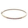 9ct Yellow Gold 0.20ct Brilliant Cut Diamond and Ruby Bangle