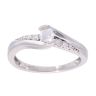 9ct White Gold 0.25ct Diamond Solitaire Shoulder Ring