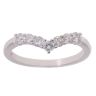 9ct White Gold 0.48ct Diamond Wishbone Ring by Anya Belle