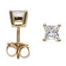 9ct Yellow Gold 1.00ct Princess Cut Lab Grown Diamond Solitaire Earrings