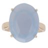 9ct Yellow Gold Blue Gemstone Single Stone Ring