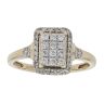 9ct Yellow Gold 0.36ct Brilliant Cut Diamond Cluster Ring