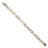 14ct Yellow and White Gold Long Link Fancy Bracelet 8.5"