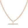 9ct Rose Gold Albert T-bar Curb Chain 20"