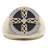 9ct Yellow Gold 0.05ct Diamond and Onyx Celtic Signet Ring