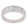 18ct White Gold 0.80ct Baguette Cut Diamond Half Eternity Ring