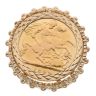 9ct Yellow Gold 1899 Victoria Old Head UK Half Sovereign Ring