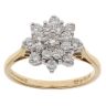 18ct Yellow Gold 0.60ct Brilliant Cut Diamond Cluster Ring