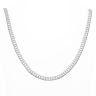 Silver Diamond Cut Double Curb Chain 20" By Icesia