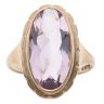 9ct Yellow Gold Amethyst Single Stone Ring