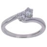 18ct White Gold 0.25ct Brilliant Cut Diamond Two Stone Ring