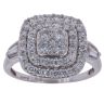 9ct White Gold 1.25ct Brilliant Cut Diamond Cluster Ring