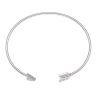 Silver Cubic Zirconia Arrow Bangle