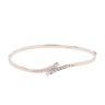 9ct White Gold Cubic Zirconia Wrap Bangle
