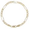9ct Yellow Gold Figaro Bracelet 7"