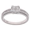 18ct White Gold 0.50ct Princess and Brilliant Cut Diamond Cluster Ring