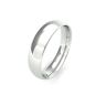 18ct White Gold Traditional Court Wedding Band 5mm