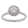 9ct White Gold 0.65ct Brilliant Cut Diamond Cluster Ring
