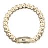 14ct Yellow Gold Monaco Classic Plain Lock Curb Bracelet 8.5"