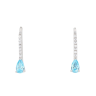 Silver Blue Gem Drop Earrings