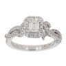 Vera Wang 18ct White Gold  Vera Wang 0.70ct Diamond and Sapphire Cluster Ring
