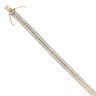 9ct Yellow Gold Double Row Cubic Zirconia Bracelet 7"