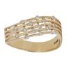 18ct Yellow Gold 0.30ct Brilliant Cut Diamond Five Row Ring
