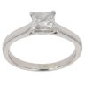 Platinum 0.85ct Princess Cut Diamond Solitaire Ring