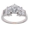 14ct White Gold 2.00ct Brilliant and Baguette Cut Diamond Solitaire Ring