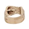 9ct Yellow Gold Patterned Buckle Ring