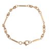 9ct Yellow Gold Bar and Knot Fancy Bracelet 8"
