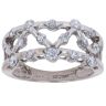9ct White Gold Cubic Zirconia Zig Zag Ring