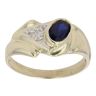 9ct Yellow Gold Cubic Zirconia and Created Sapphire Fancy Ring