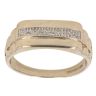 9ct Yellow Gold 0.05ct Diamond Signet Ring