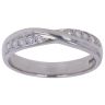 Platinum 0.15ct Brilliant Cut Diamond Crossover Ring