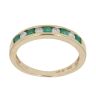 9ct Yellow Gold 0.20ct Diamond and Emerald Fancy Ring