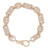 9ct Yellow Gold Cubic Zirconia Stars and Bars Bracelet 7.5"