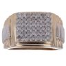 9ct Yellow and White Gold 1.00ct Brilliant Cut Diamond Signet Ring