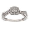 9ct White Gold 0.25ct Brilliant Cut Diamond Cluster Ring